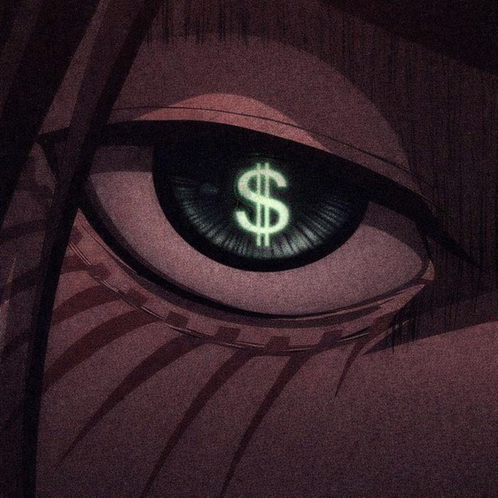 Determined eye with dollar sign - the comeback arc